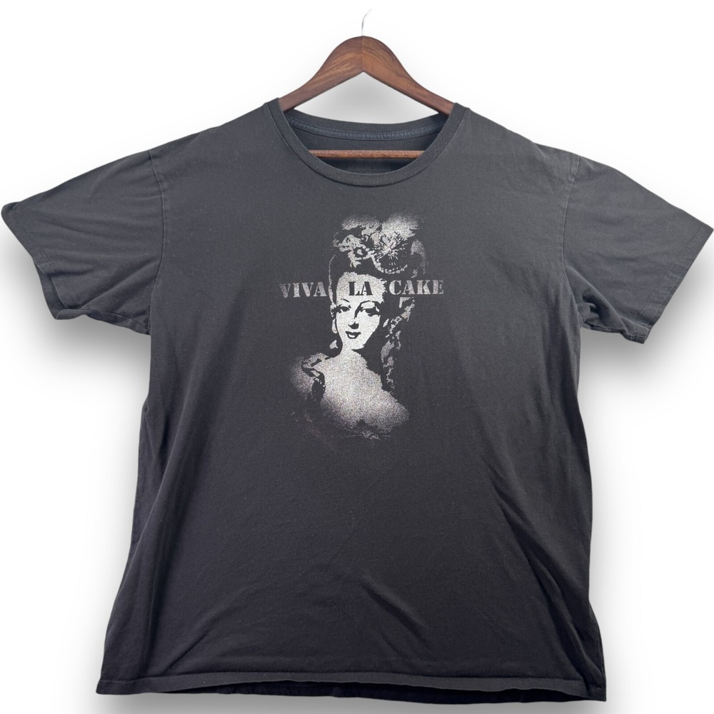Headline Shirts T-Shirt Mens Size 2X Black Viva La Cake Black  Short Sleeve